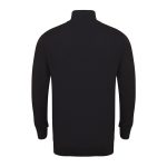 Henbury Quarter Zip Jumper Black Back