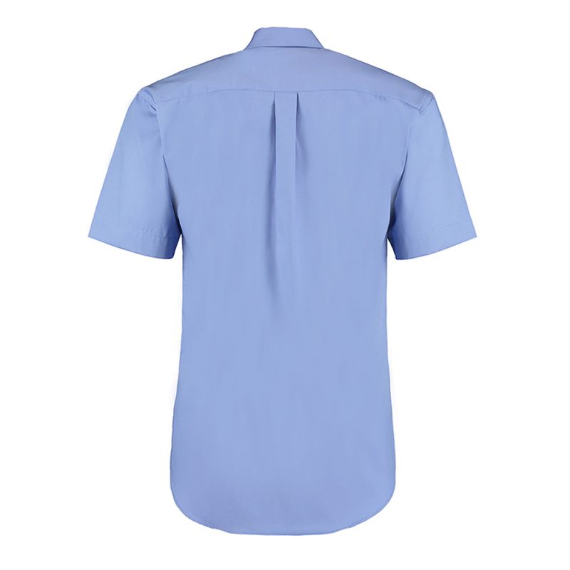 Mens Kustom Kit Short Sleeve Oxford Shirt Back