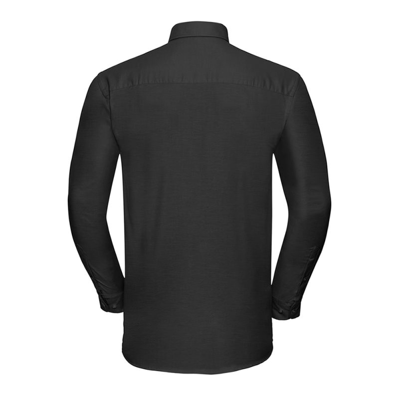 Mens Russell Long Sleeve Oxford Shirt Back