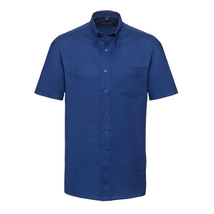 Mens Russell Short Sleeve Oxford Shirt