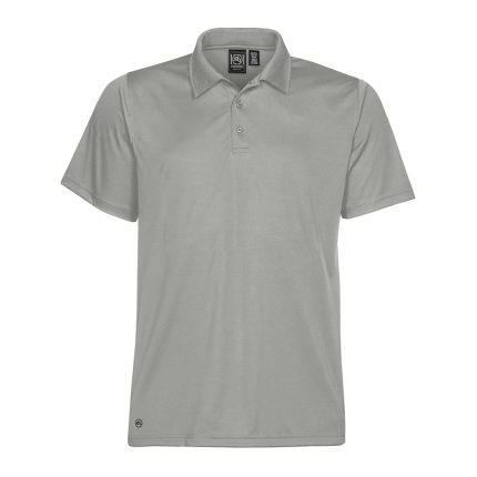 Mens Stormtech Eclipse Polo Shirt Cool Silver Front