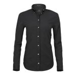 Womens Tee Jays Long Sleeve Oxford Shirt Black