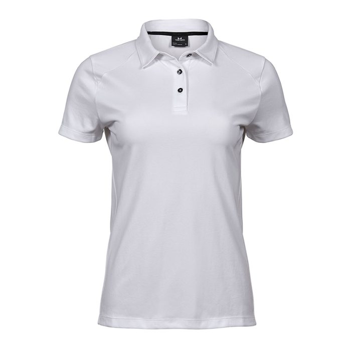 Womens Tee Jays Luxury Sport Polo White
