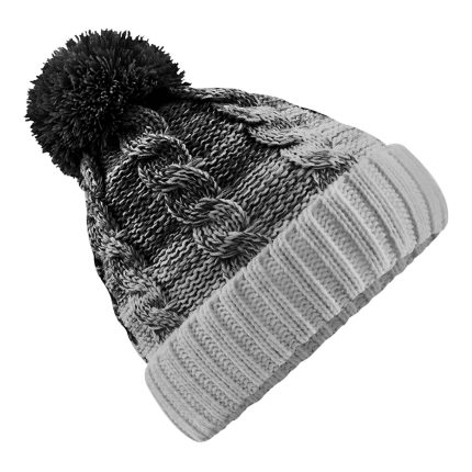 Beechfield Ombre Pom Pom Beanie Black