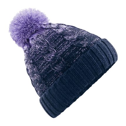 Beechfield Ombre Pom Pom Beanie Lavender