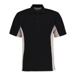 Kustom Kit Track Polo Shirt Black & Grey