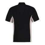 Kustom Kit Track Polo Shirt Black & Grey Back