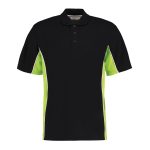 Kustom Kit Track Polo Shirt Black & Lime