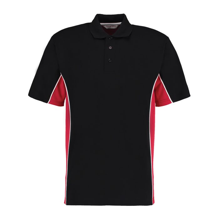 Kustom Kit Track Polo Shirt Black & Red